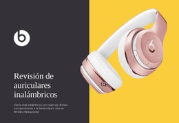 Reseñas De Auriculares Inalámbricos Plantilla De Página De Destino