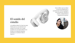 Página De Destino Para Auriculares Inalámbricos De Estudio