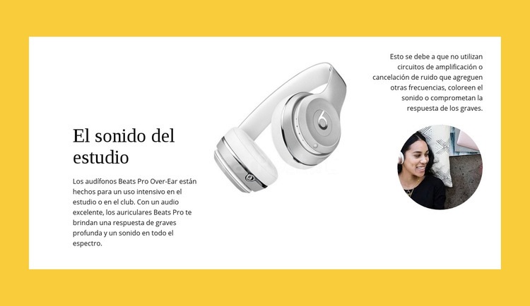 Auriculares inalámbricos de estudio Plantilla