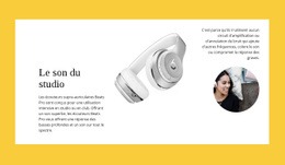 Casque Sans Fil De Studio - Superbe Créateur De Site Web