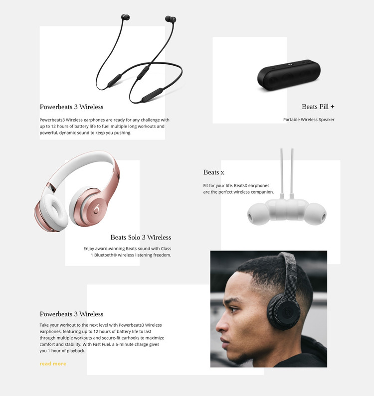 Music Wireless Technology Homepage Design