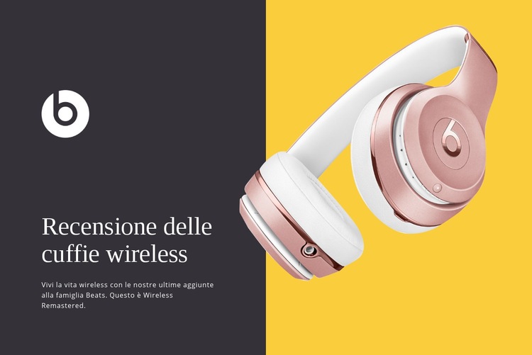 Recensioni di cuffie wireless Modelli di Website Builder