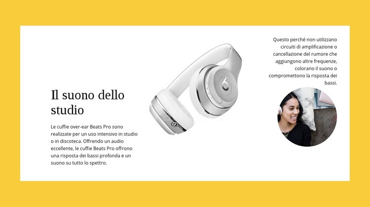 Cuffie wireless da studio Modelli di Website Builder