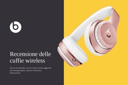 Recensioni Di Cuffie Wireless Modello Di Pagina Di Destinazione