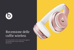 Modello HTML5 Premium Per Recensioni Di Cuffie Wireless