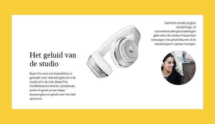 Studio draadloze koptelefoon WordPress-thema