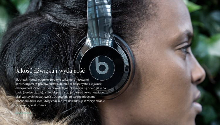 Muzyczne słuchawki bezprzewodowe Szablon CSS