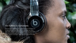 Müzikli Kablosuz Kulaklıklar Için Çok Amaçlı Web Sitesi Oluşturucu