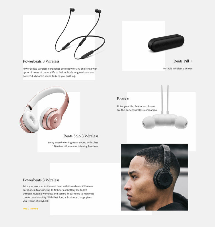 Music Wireless Technology Website Mockup
