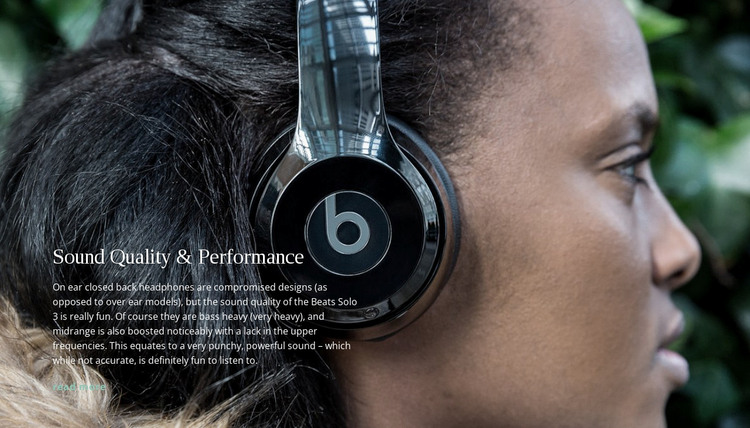Musical wireless headphones WordPress Theme