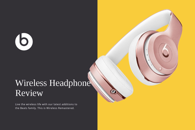 Wireless headphones reviews WordPress Website Builder