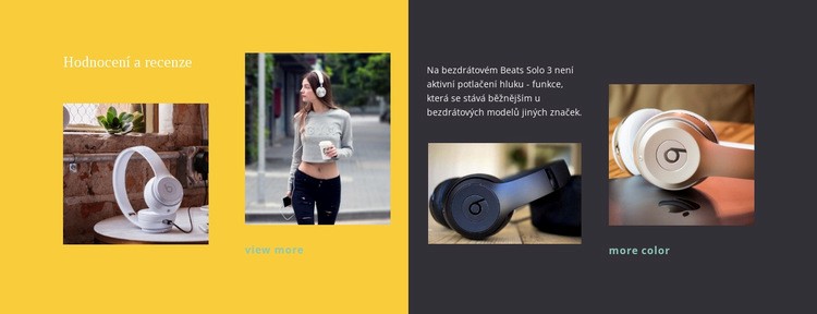 Sluchátka pro studenty Webový design
