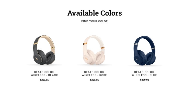 Modern headphones CSS Template