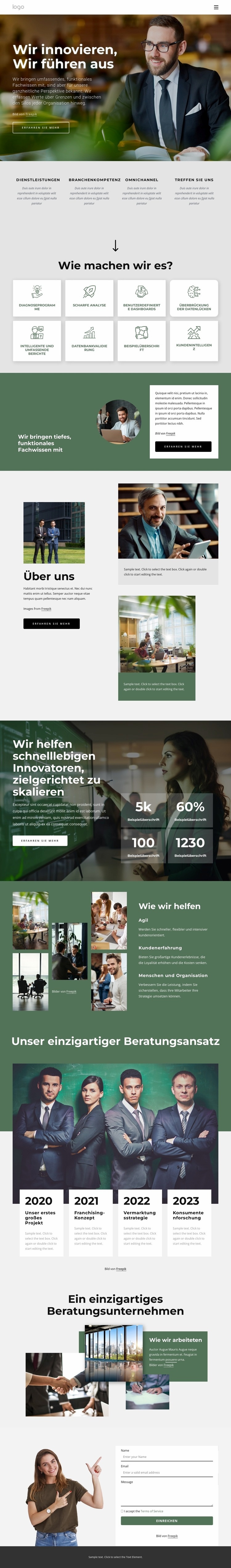 Wir sind ein globales Beratungsunternehmen HTML Website Builder