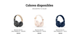 Auriculares Modernos - Online HTML Page Builder