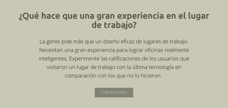 Texto con título Plantillas de creación de sitios web