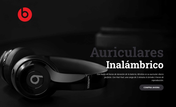 Verdaderos auriculares inalámbricos Plantilla HTML5