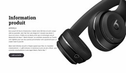 Casque Pour Écouter De La Musique - Inspiration Pour Une Maquette De Site Web