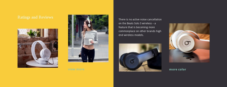 Headphones for students HTML5 Template