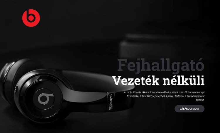 Igazi vezeték nélküli fejhallgató HTML Sablon