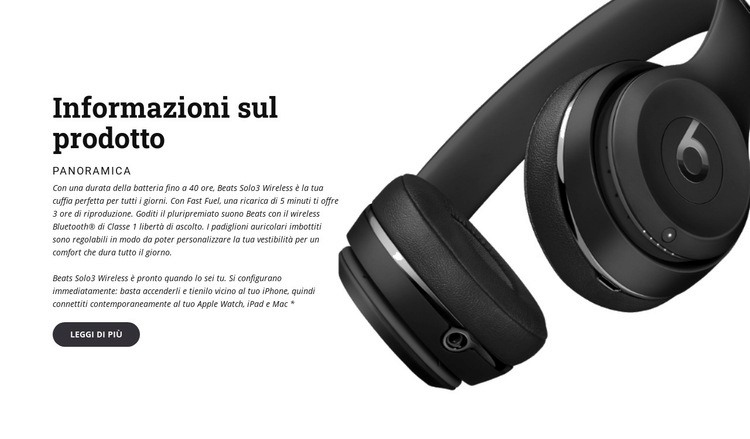 Cuffie per ascoltare la musica Progettazione di siti web