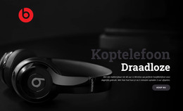 Ontwerpsjabloon Voor Echt Draadloze Hoofdtelefoons