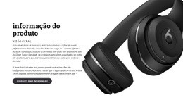 Fones De Ouvido Para Ouvir Música - Construtor De Sites De Arrastar E Soltar