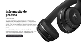 Fones De Ouvido Para Ouvir Música - Modelo De Código HTML