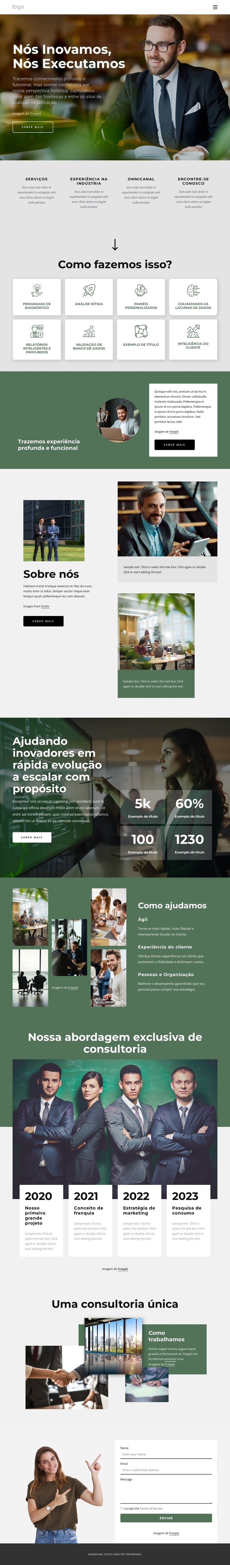 Somos uma consultoria global Modelo HTML