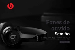 Fones De Ouvido Sem Fio Verdadeiros - Modelo HTML5 De Funcionalidade