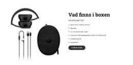 HTML-Landning För Slår Trådlösa Hörlurar