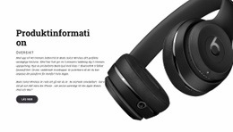 Hörlurar För Att Lyssna På Musik - Webbsidamall