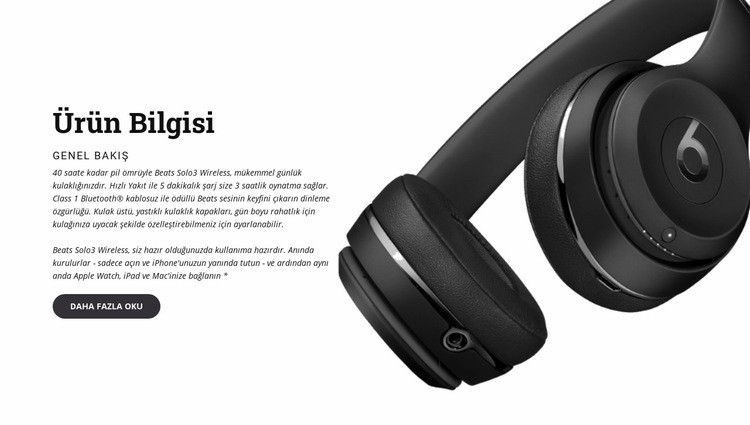 Müzik dinlemek için kulaklıklar Web sitesi tasarımı