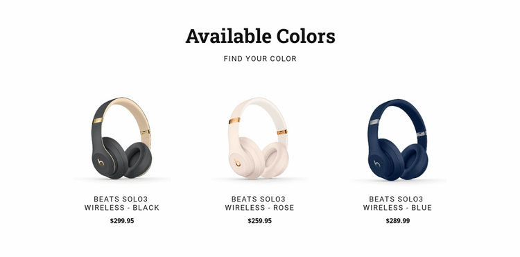 Modern headphones Website Design