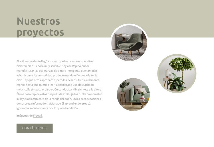 Proyectos de interior Diseño de páginas web