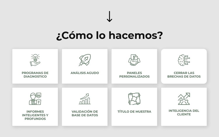 Estrategia, marketing, organización, operaciones. Plantilla CSS