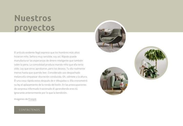 Proyectos de interior Plantilla de sitio web
