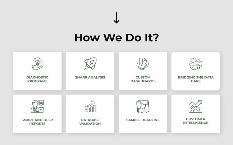 Strategy, marketing, organization, operations Homepage Design