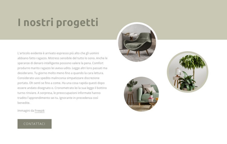 Progetti di interni Costruttore di siti web HTML