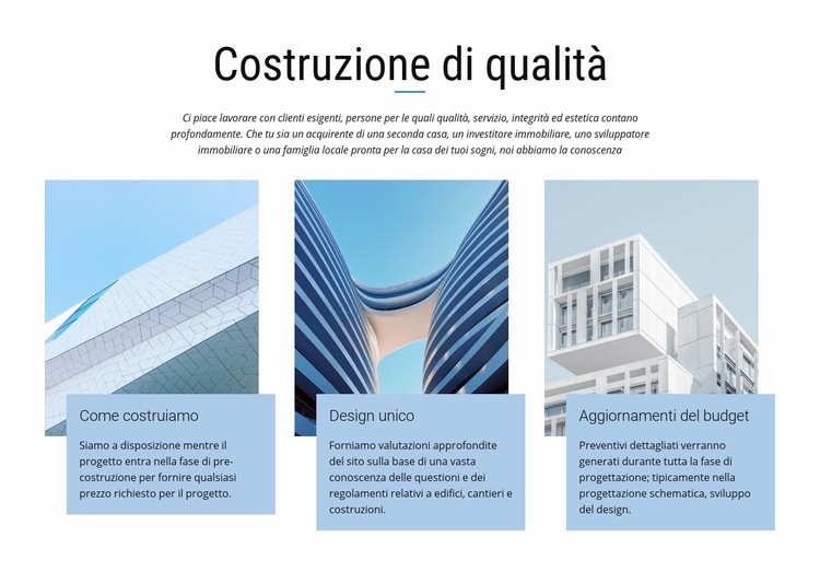 Progetti di costruzione Modelli di Website Builder