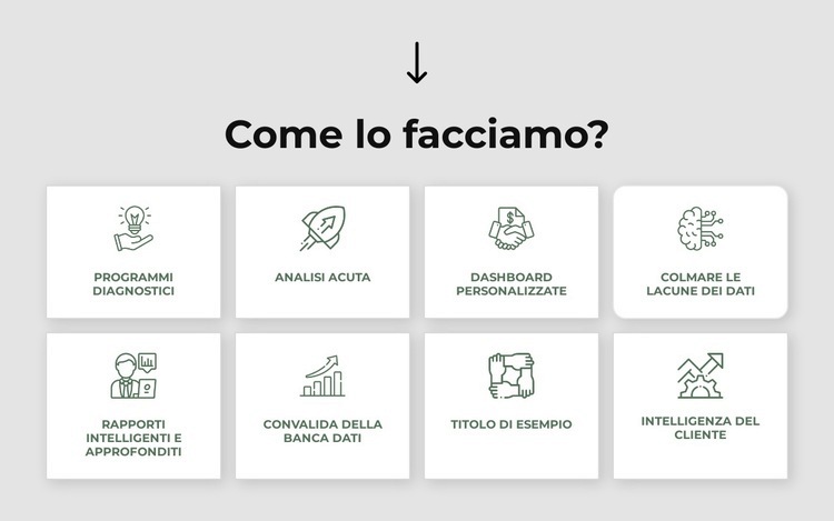 Strategia, marketing, organizzazione, operazioni Modello HTML5