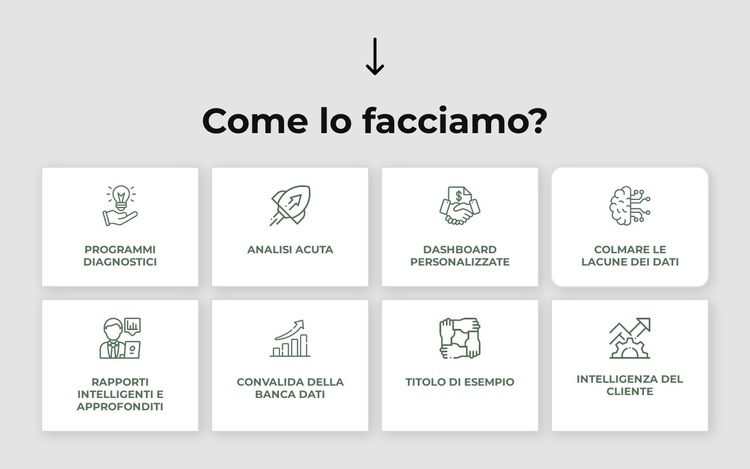 Strategia, marketing, organizzazione, operazioni Modello di sito Web