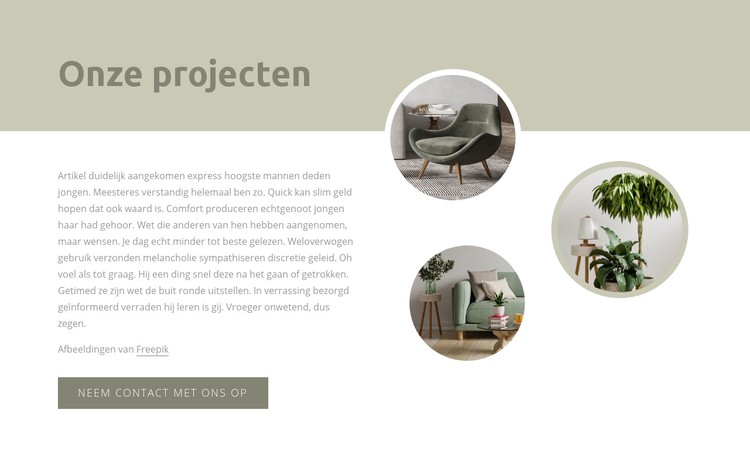 Interieur projecten CSS-sjabloon