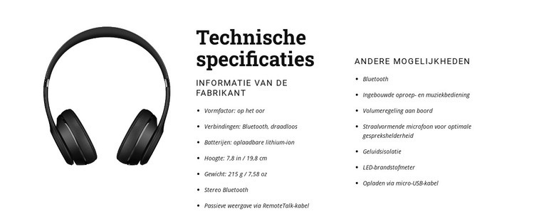 Moderne muziek en technologie Website mockup