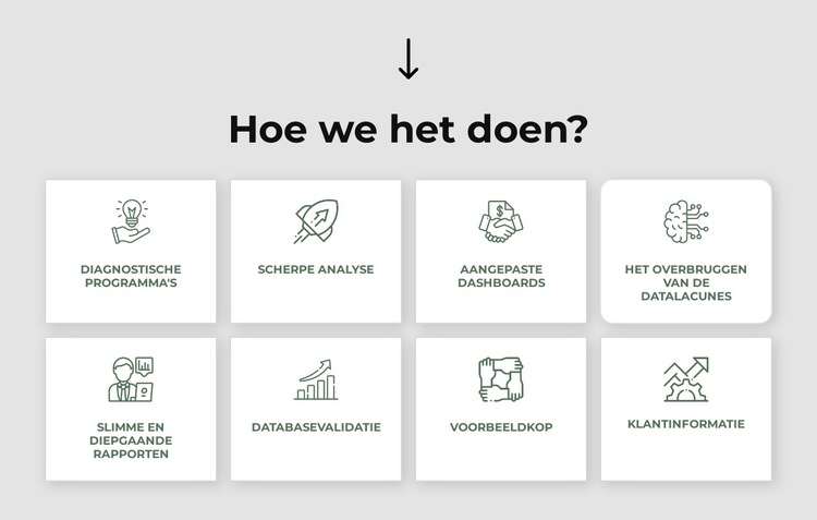 Strategie, marketing, organisatie, bedrijfsvoering Website sjabloon