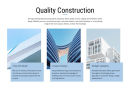 Construction projects - One Page Template by Nicepage
