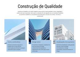 Projetos De Construção - Modelo HTML5