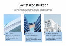 Byggnadsprojekt - HTML5-Mall