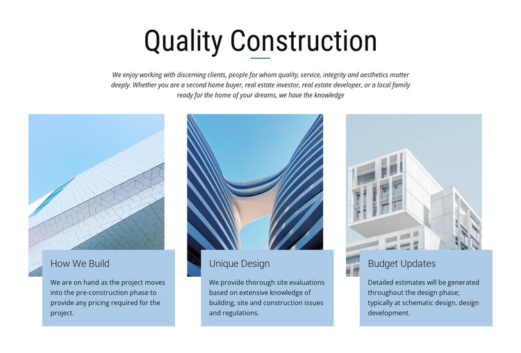 Construction projects Web Design