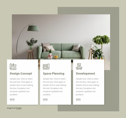 Interior Studio Services - Website Mockup
